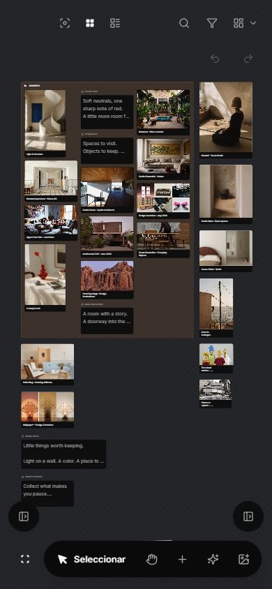 Public mobile Signoapp screen with a visual canvas, saved cards and selection toolbar.