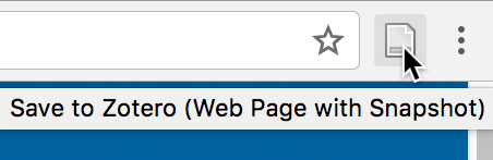 Browser save button for a web page and its snapshot.