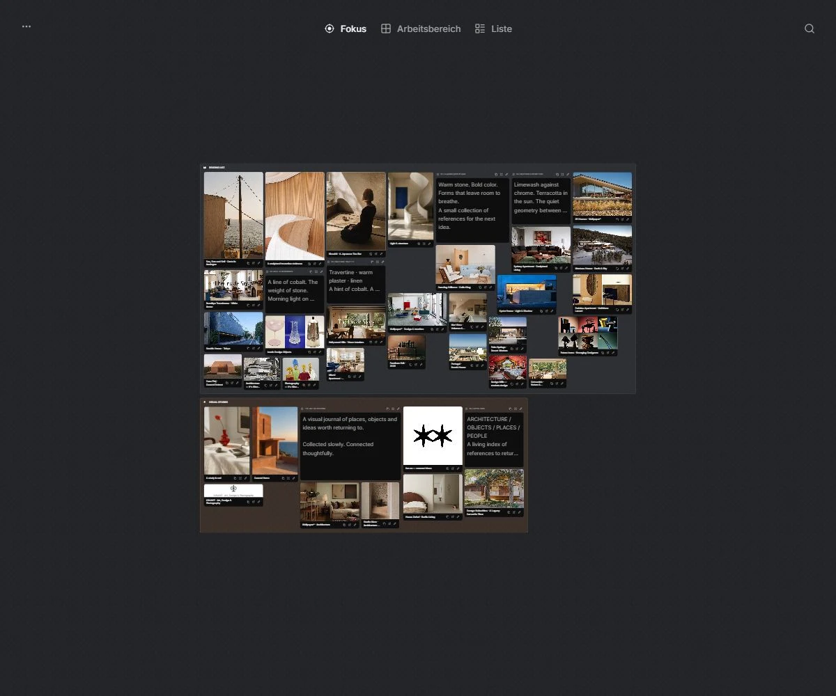 Signoapp Bereit, einen Link in einen visuellen Raum zu speichern