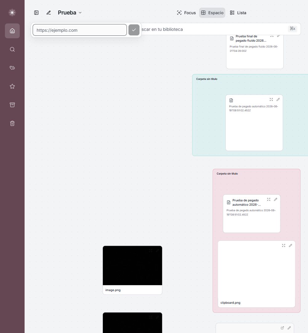 Signoapp ready to save a link into a visual space